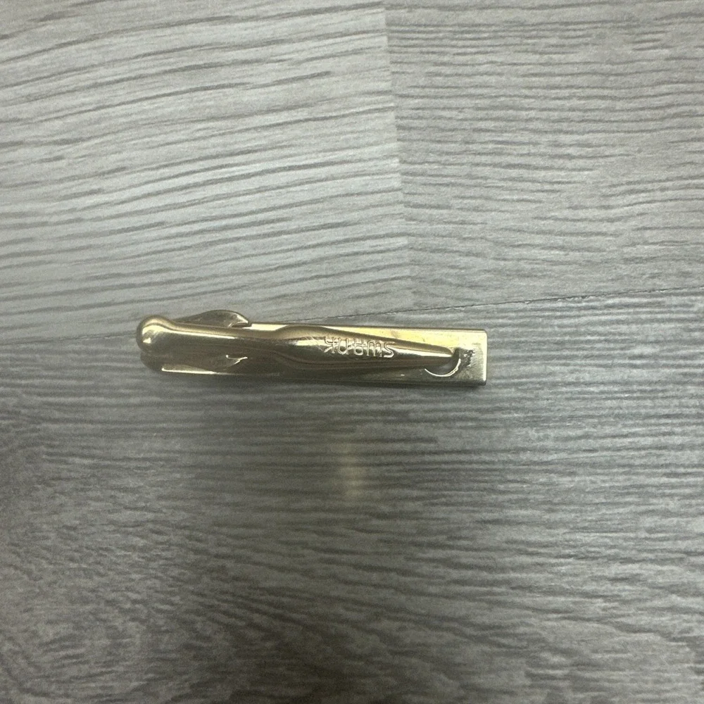Vintage SWANK Gold-Tone Golf Themed Cufflinks&Tie Clip Set Hole In One Golf Ball